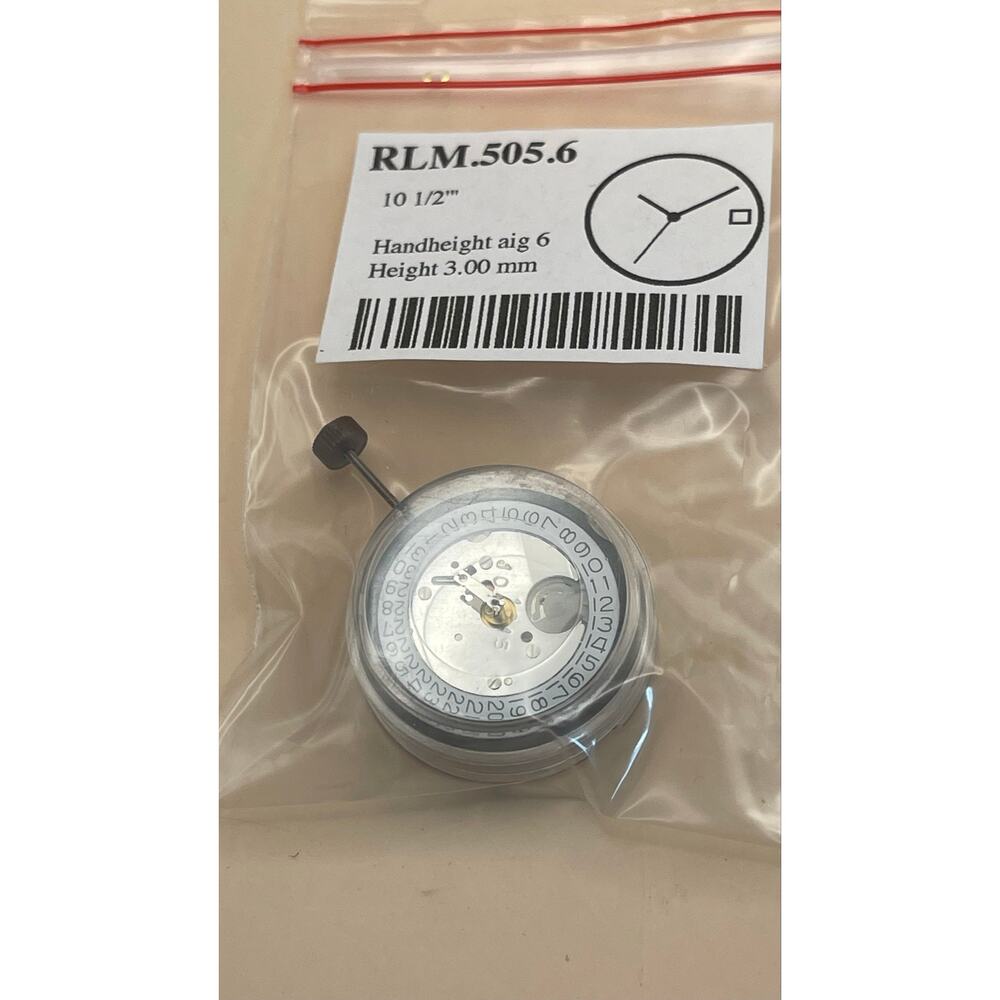 Ronda 505.6 Quartz Watch Movement Date At 6 10 1/2 New